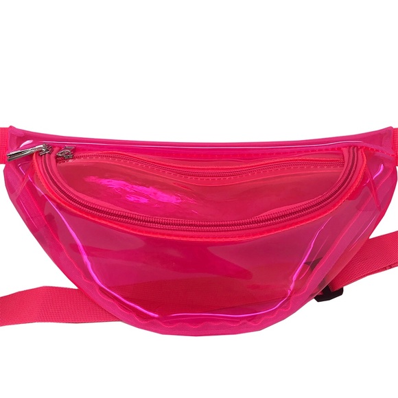 Fanny Pack Pink Clear Polyurethane Mini Bag - Picture 3 of 3